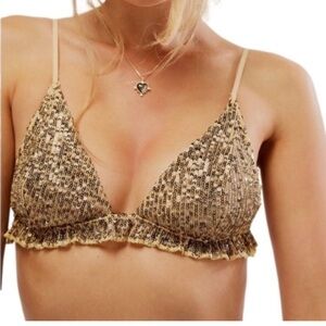 Free People Gold Rush Bralette size Medium